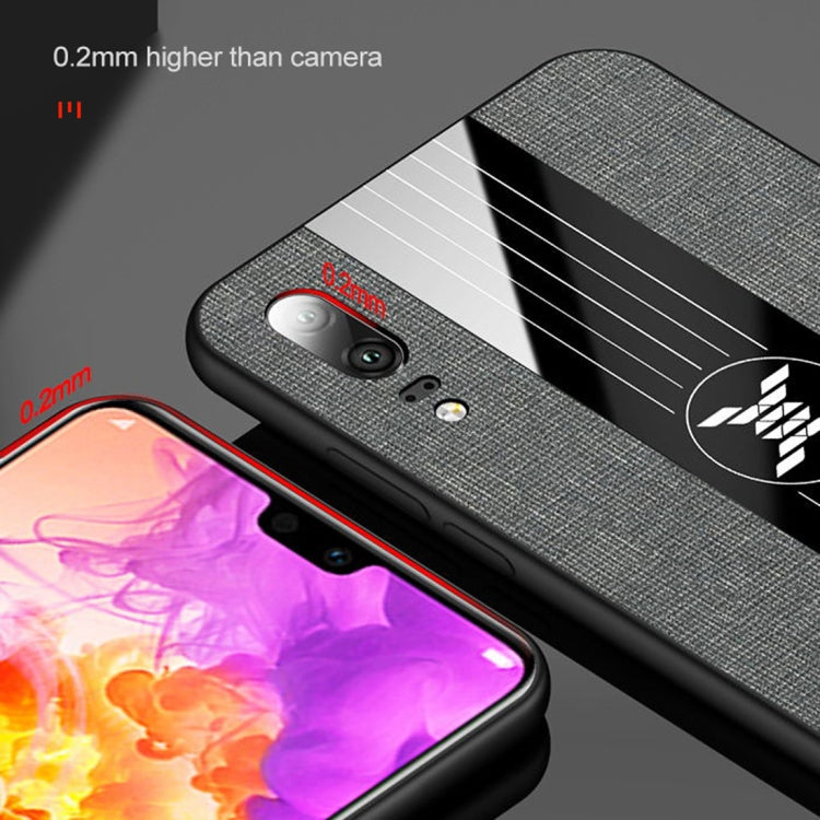 For Huawei P20 Pro XINLI Stitching Cloth Textue Shockproof TPU Protective Case(Brown) - Huawei Cases by XINLI | Online Shopping South Africa | PMC TechLife | Buy Now Pay Later Mobicred