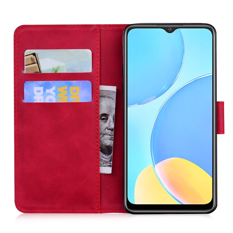 For OPPO A15 / A15S Tiger Embossing Pattern Horizontal Flip Leather Case with Holder & Card Slots & Wallet(Red) - OPPO Cases by PMC TechLife | Online Shopping South Africa | PMC TechLife | Buy Now Pay Later Mobicred