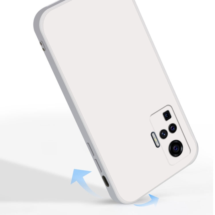 For vivo X50 Pro Solid Color Imitation Liquid Silicone Straight Edge Dropproof Full Coverage Protective Case(Red) - free shipping - PMC TechLife - Order now!