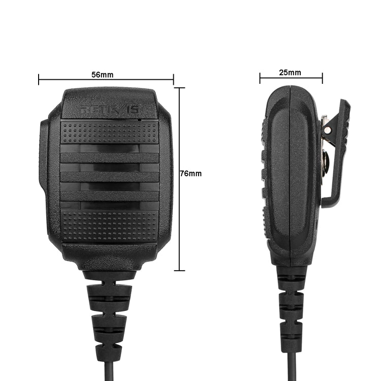 RETEVIS RS-114 IP54 Waterproof 2 Pin Speaker Microphone for H777/RT21/RT27 - Microphones & Headsets by RETEVIS | Online Shopping South Africa | PMC TechLife | Buy Now Pay Later Mobicred