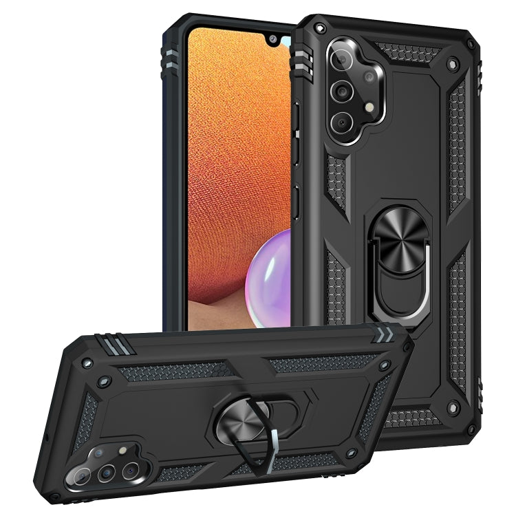 For Samsung Galaxy A32 4G Shockproof TPU + PC Protective Case with 360 Degree Rotating Holder(Black) - Galaxy Phone Cases by PMC TechLife | Online Shopping South Africa | PMC TechLife | Buy Now Pay Later Mobicred