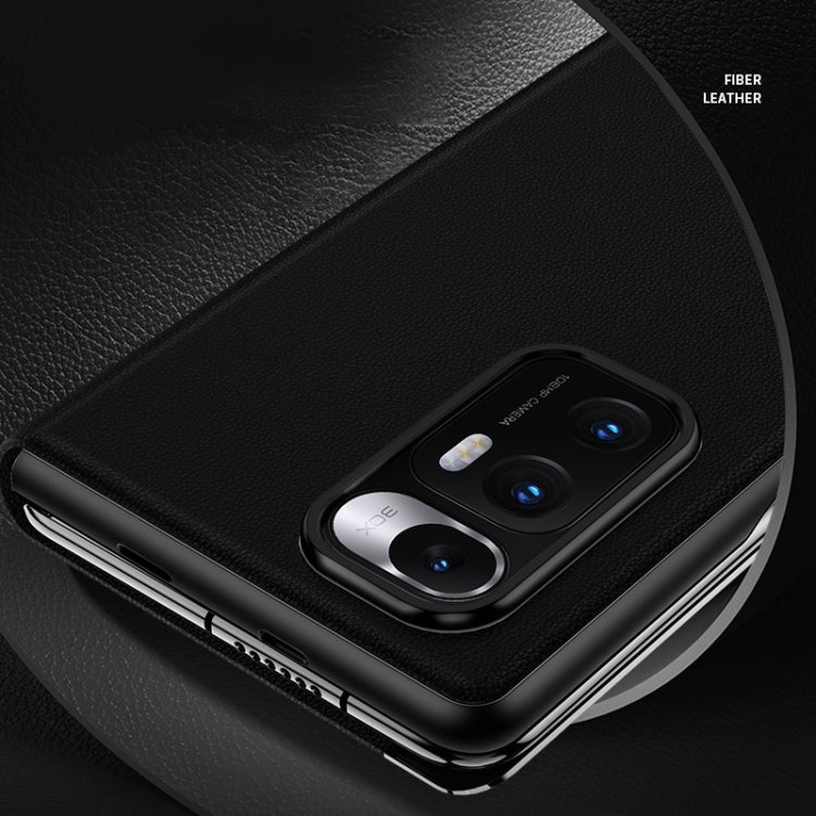 For Xiaomi Mi Mix Fold Matte First Layer Cowhide Folding Leather Case(Green) - Xiaomi Cases by PMC TechLife | Online Shopping South Africa | PMC TechLife