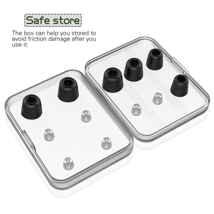 6 Pairs New Bee NB-M1 Slow Rebound Memory Foam Ear Caps with Storage Box, Suitable for 5mm-7mm Earphone Plugs(Black) - Anti-dust & Ear Caps by New Bee | Online Shopping South Africa | PMC TechLife