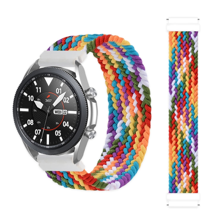 Compatible with Garmin Vivoactive 3 Adjustable Nylon Braided Elasticity Watch Band, Size:125mm(Rainbow) - Watch Bands by PMC TechLife | Online Shopping South Africa | PMC TechLife | Buy Now Pay Later Mobicred