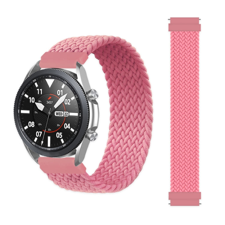 Compatible with Garmin Vivoactive 3 Adjustable Nylon Braided Elasticity Watch Band, Size:155mm(Pink) - Watch Bands by PMC TechLife | Online Shopping South Africa | PMC TechLife | Buy Now Pay Later Mobicred