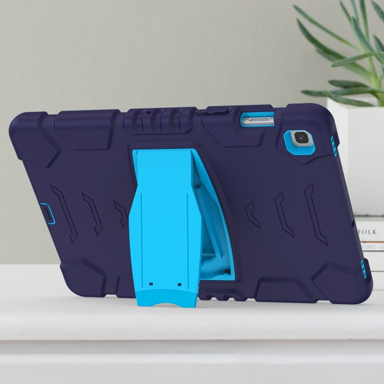 3-Layer Protection Screen Frame + PC + Silicone Shockproof Combination Case with Holder For Samsung Galaxy Tab S5e T720(NavyBlue + Blue) - free shipping - PMC TechLife - Order now!