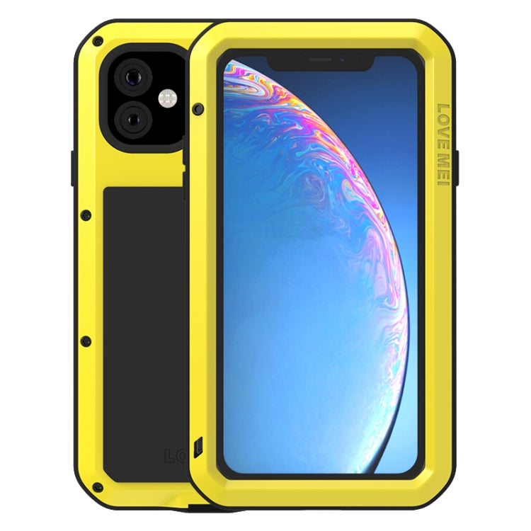 For iPhone 11 LOVE MEI Metal Shockproof Waterproof Dustproof Protective Case(Yellow) - free shipping - PMC TechLife - Order now!
