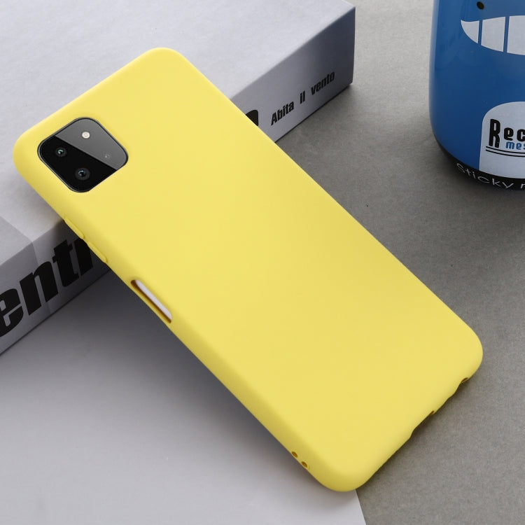 For Samsung Galaxy A22 5G Solid Color Liquid Silicone Dropproof Full Coverage Protective Case(Yellow) - free shipping - PMC TechLife - Order now!