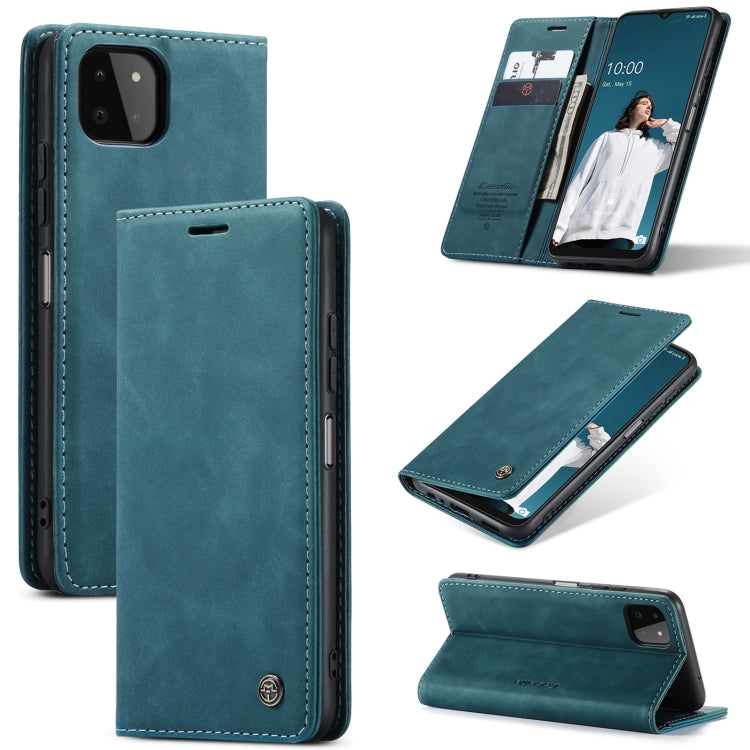 For Samsung Galaxy A22 5G CaseMe 013 Multifunctional Horizontal Flip Leather Case with Card Slot & Holder & Wallet(Blue) - free shipping - PMC TechLife - Order now!