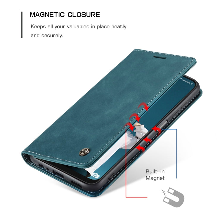 For Samsung Galaxy A22 5G CaseMe 013 Multifunctional Horizontal Flip Leather Case with Card Slot & Holder & Wallet(Blue) - free shipping - PMC TechLife - Order now!