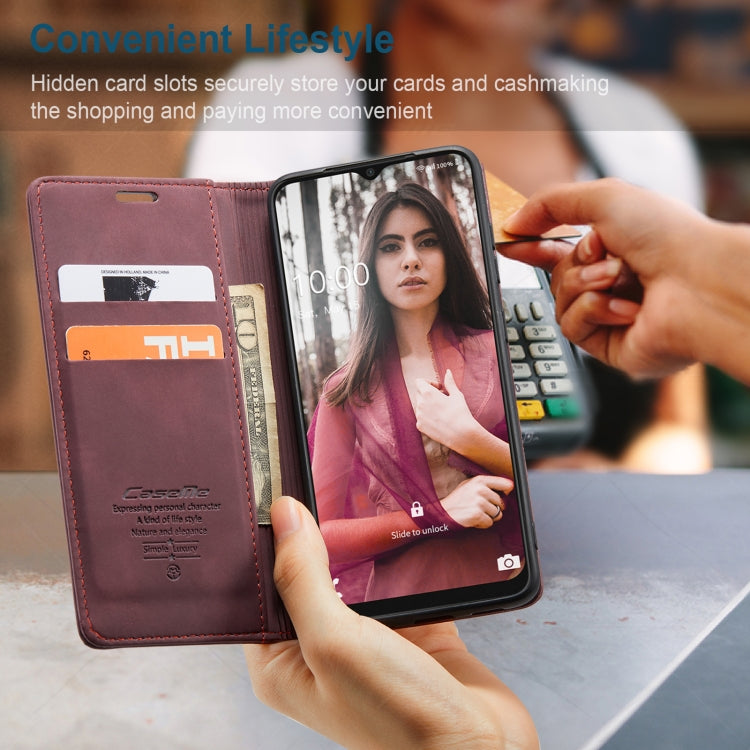 For Samsung Galaxy A22 5G CaseMe 013 Multifunctional Horizontal Flip Leather Case with Card Slot & Holder & Wallet(Wine Red) - Galaxy Phone Cases by CaseMe | Online Shopping South Africa | PMC TechLife | Buy Now Pay Later Mobicred