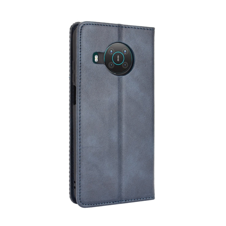 For Nokia X10 / X20 Magnetic Buckle Retro Crazy Horse Texture Horizontal Flip Leather Case with Holder & Card Slots & Photo Frame(Blue) - free shipping - PMC TechLife - Order now!