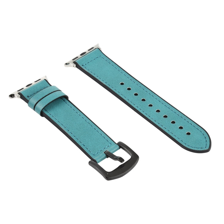 Crazy Horse Texture Leather Watch Band For Apple Watch Series 9&8&7 41mm / SE 3&SE 2&6&SE&5&4 40mm / 3&2&1 38mm(Gray) - Watch Bands by PMC TechLife | Online Shopping South Africa | PMC TechLife | Buy Now Pay Later Mobicred