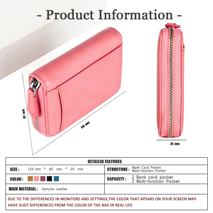 RFID Anti-theft Zipper Leather Coin Purse Coin Storage Bag(Purple) - free shipping - PMC TechLife - Order now!
