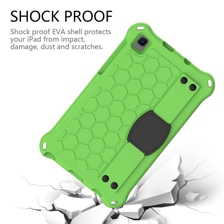 For Samsung Galaxy Tab A 8.0 & S Pen (2019)P200/P205 Honeycomb Design EVA + PC Four Corner Shockproof Protective Case with Strap(Green+Black) - free shipping - PMC TechLife - Order now!