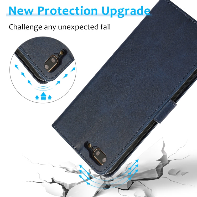 Calf Texture 2 in 1 Detachable Magnetic Back Cover Horizontal Flip Leather Case with Holder & Card Slots & Wallet & Photo Frame For iPhone 8 Plus / 7 Plus(Blue) - free shipping - PMC TechLife - Order now!