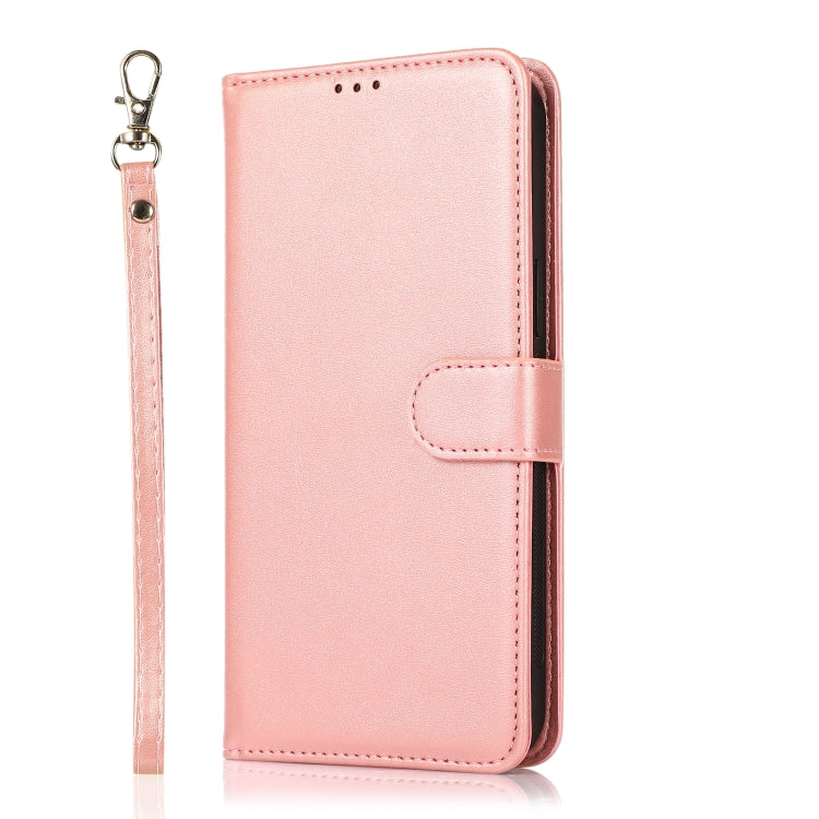 For Samsung Galaxy S20 FE Calf Texture 2 in 1 Detachable Magnetic Back Cover Horizontal Flip Leather Case with Holder & Card Slots & Wallet & Photo Frame(Rose Gold) - free shipping - PMC TechLife - Order now!
