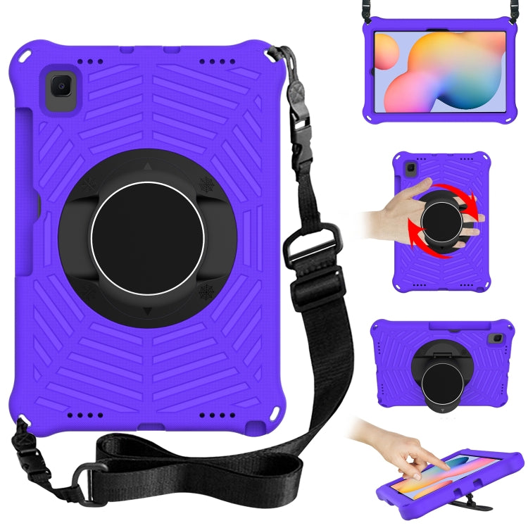 Spider King EVA Protective Case with Adjustable Shoulder Strap & Holder & Pen Slot For Samsung Galaxy Tab S6 Lite SM-P610 / SM-P615 / Tab A7 10.4 T500 / T860 / T720(Purple) - Tab S6 Lite P610 / P615 by PMC TechLife | Online Shopping South Africa | PMC TechLife | Buy Now Pay Later Mobicred
