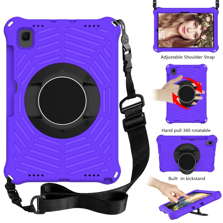 Spider King EVA Protective Case with Adjustable Shoulder Strap & Holder & Pen Slot For Samsung Galaxy Tab S6 Lite SM-P610 / SM-P615 / Tab A7 10.4 T500 / T860 / T720(Purple) - Tab S6 Lite P610 / P615 by PMC TechLife | Online Shopping South Africa | PMC TechLife | Buy Now Pay Later Mobicred