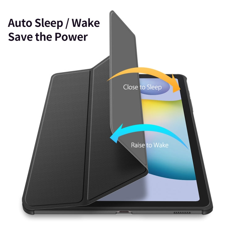 For Samsung Galaxy Tab S6 Lite 2024 / 2020 DUX DUCIS TOBY Series Antiskid PU Leather + PC + TPU Horizontal Flip Case with Holder & Pen Slot & Sleep / Wake-up Function(Black) - Tab S6 Lite P610 / P615 by DUX DUCIS | Online Shopping South Africa | PMC TechLife | Buy Now Pay Later Mobicred