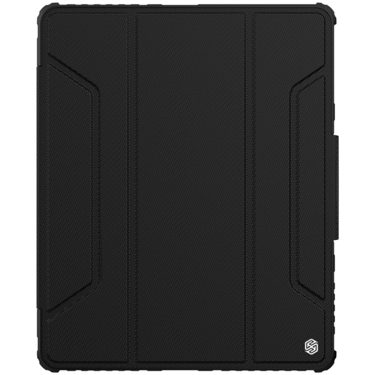 For iPad Pro 12.9 2022 / 2021 / 2020 NILLKIN Bumper Pro Horizontal Flip Leather Tablet Case with Pen Slot & Holder & Sleep / Wake-up Function(Black) - free shipping - PMC TechLife - Order now!