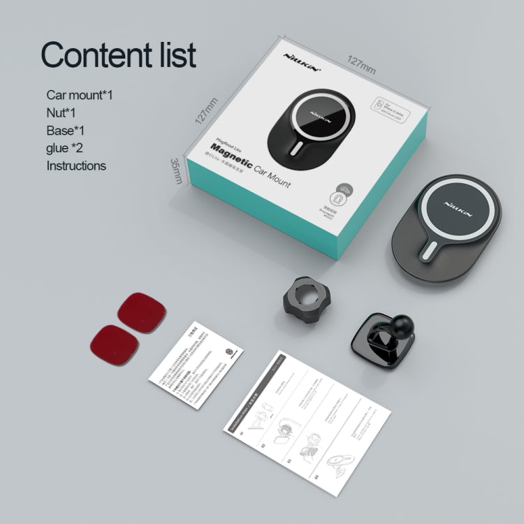 NILLKIN NKL01 MagRoad Lite Paste Type Car Magnetic Wireless Charging Holder - Universal Car Holders by NILLKIN | Online Shopping South Africa | PMC TechLife | Buy Now Pay Later Mobicred