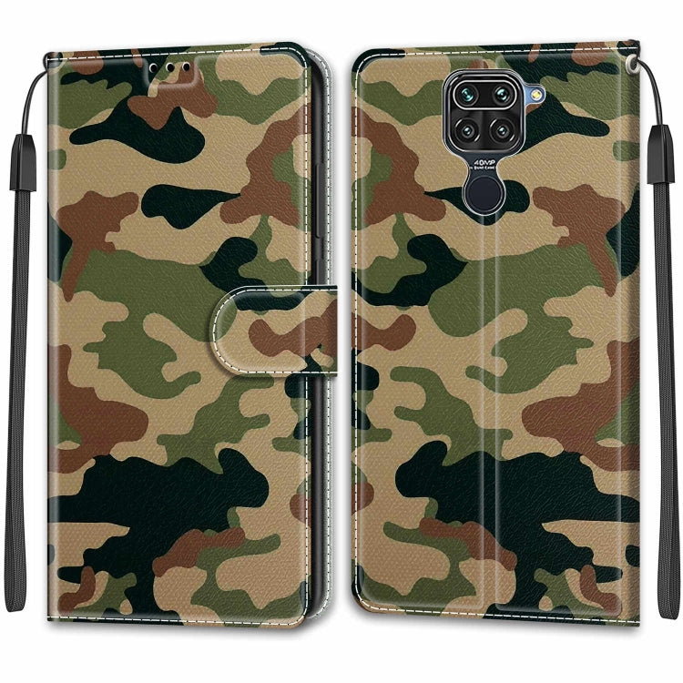 For Xiaomi Redmi Note 9/Redmi 10X 4G Voltage Coloured Drawing Magnetic Clasp Horizontal Flip PU Leather Case with Holder & Card Slots(C12 Green Yellow Camouflage) - free shipping - PMC TechLife - Order now!