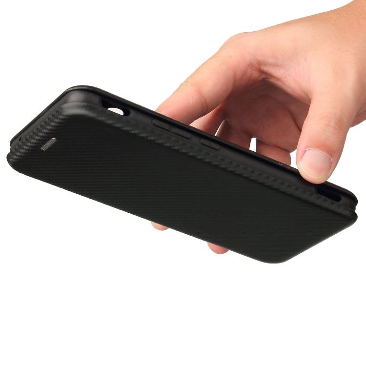 For ZTE Nubia Red Magic 6R Carbon Fiber Texture Horizontal Flip TPU + PC + PU Leather Case with Card Slot(Black) - free shipping - PMC TechLife - Order now!
