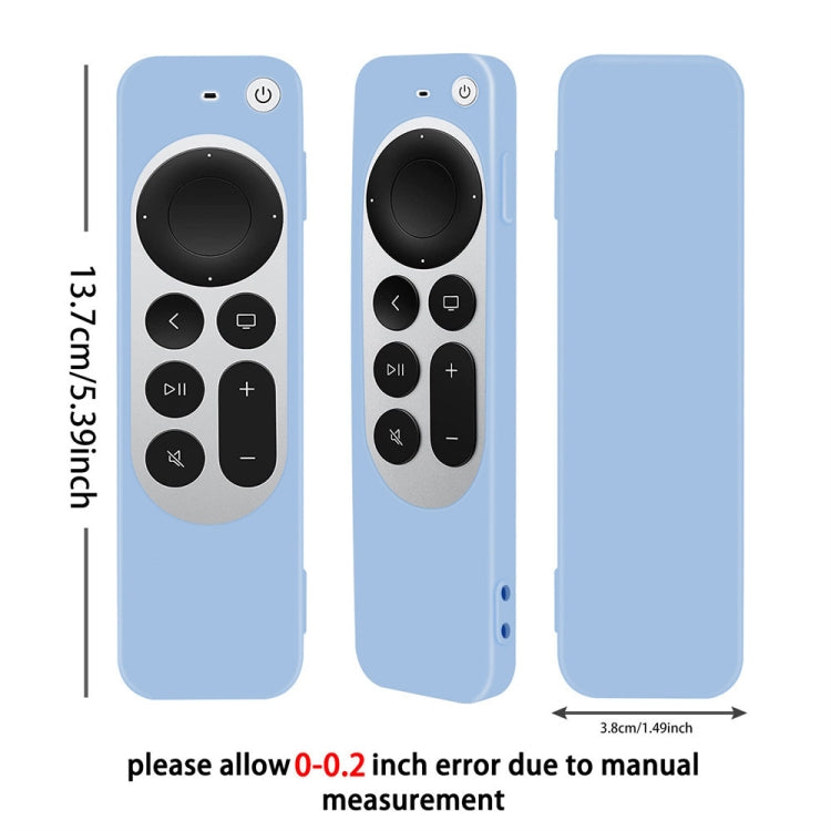 Silicone Protective Case Cover with Rope For Apple TV 4K 4th Siri Remote Controller(Red) - Apple TV Accessories by PMC TechLife | Online Shopping South Africa | PMC TechLife