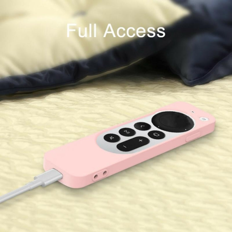 Silicone Protective Case Cover with Rope For Apple TV 4K 4th Siri Remote Controller(Black) - Apple TV Accessories by PMC TechLife | Online Shopping South Africa | PMC TechLife