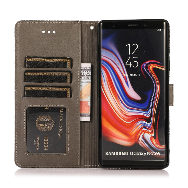 For Samsung Galaxy Note9 Skin Feel Embossed Sunflower Horizontal Flip Leather Case with Holder & Card Slots & Wallet & Lanyard(Gray) - free shipping - PMC TechLife - Order now!