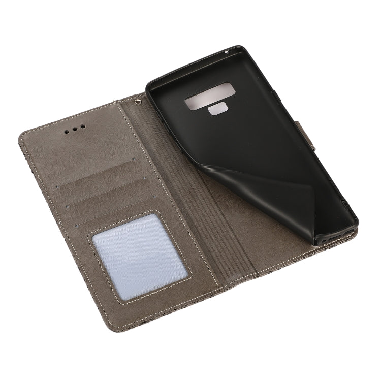 For Samsung Galaxy Note9 Skin Feel Embossed Sunflower Horizontal Flip Leather Case with Holder & Card Slots & Wallet & Lanyard(Gray) - free shipping - PMC TechLife - Order now!