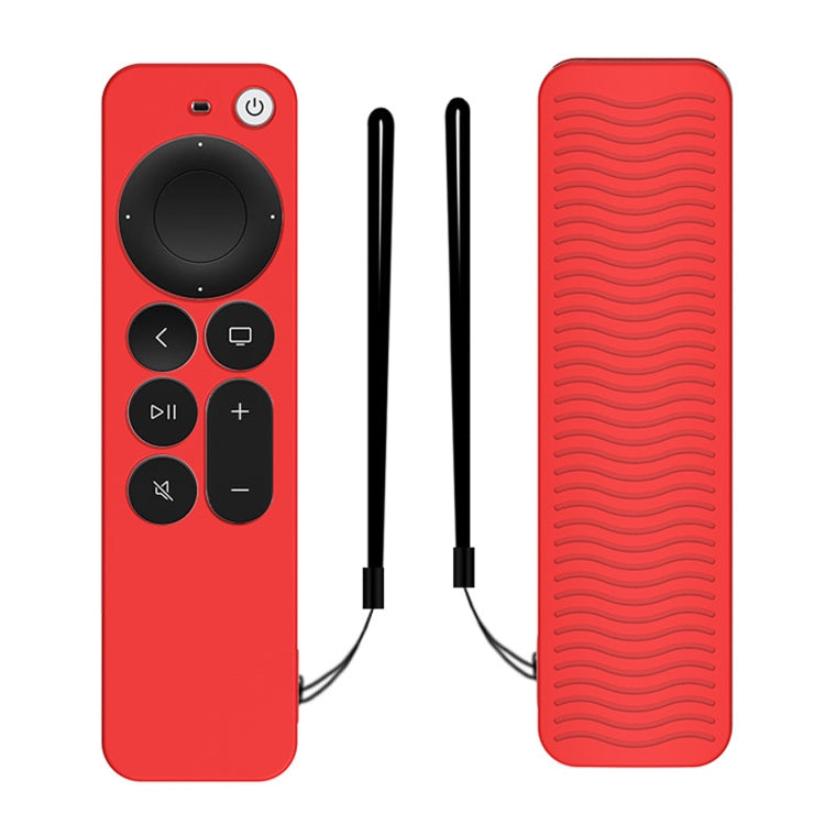 Silicone Protective Case Cover For Apple TV 4K 4th Siri Remote Controller(Red) - Apple TV Accessories by PMC TechLife | Online Shopping South Africa | PMC TechLife
