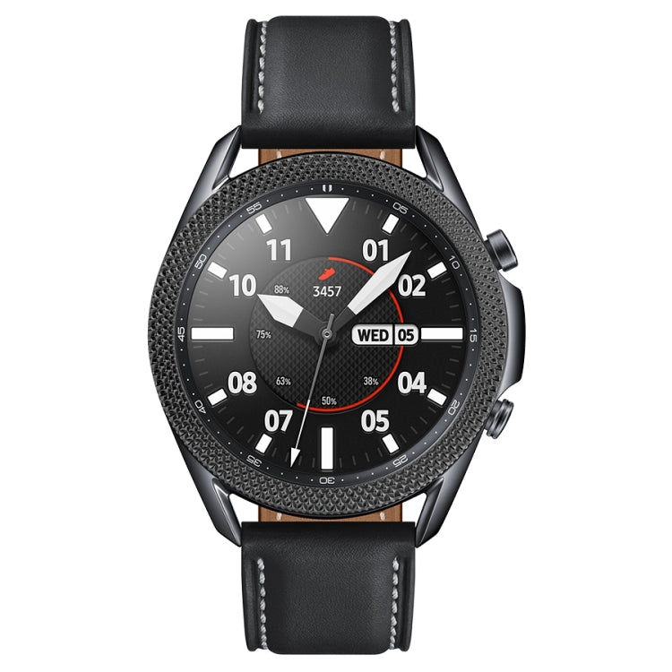 For Samsung Galaxy Watch 3 41mm Smart Watch Rhombus Texture Bezel Ring(Black) - Watch Cases by ENKAY | Online Shopping South Africa | PMC TechLife | Buy Now Pay Later Mobicred