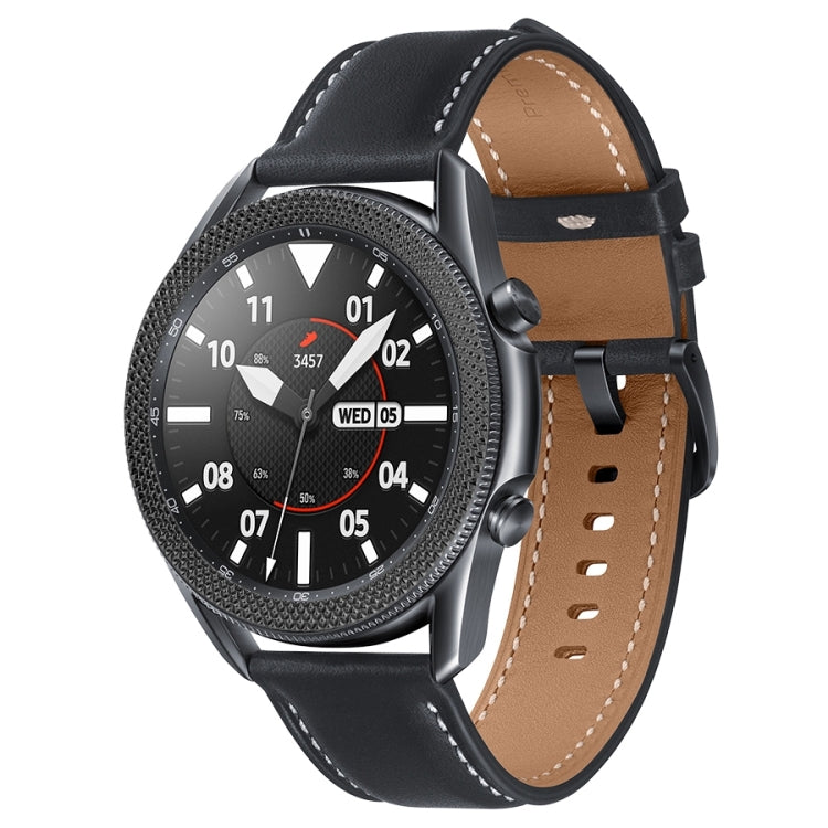 For Samsung Galaxy Watch 3 41mm Smart Watch Rhombus Texture Bezel Ring(Black) - Watch Cases by ENKAY | Online Shopping South Africa | PMC TechLife | Buy Now Pay Later Mobicred