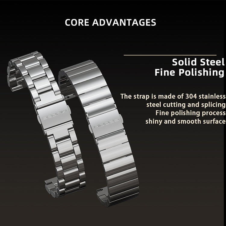 For Xiaomi Mi Band 6 / 5 / 4 / 3 Mijobs Metal CS Bamboo Joint Stainless Steel Watch Band(Blue) - Watch Bands by MIJOBS | Online Shopping South Africa | PMC TechLife | Buy Now Pay Later Mobicred