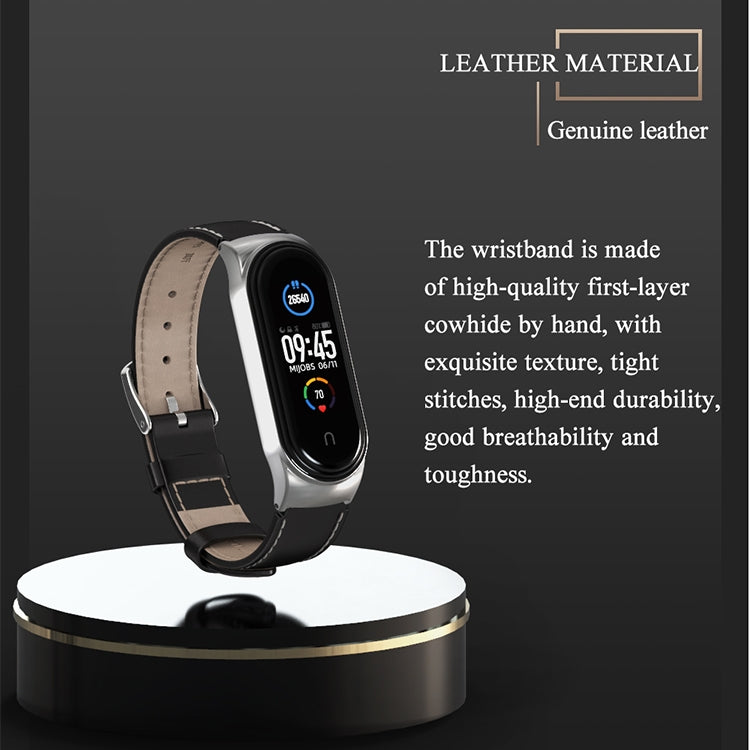 For Xiaomi Mi Band 6 / 5 / 4 / 3 Mijobs CS Microfiber Leather Watch Band(White) - Watch Bands by MIJOBS | Online Shopping South Africa | PMC TechLife | Buy Now Pay Later Mobicred