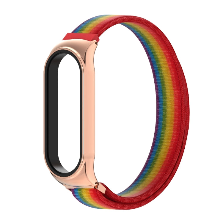 For Xiaomi Mi Band 6 / 5 / 4 / 3 Mijobs CS Breathable Nylon Watch Band(Rainbow Rose gold) - free shipping - PMC TechLife - Order now!