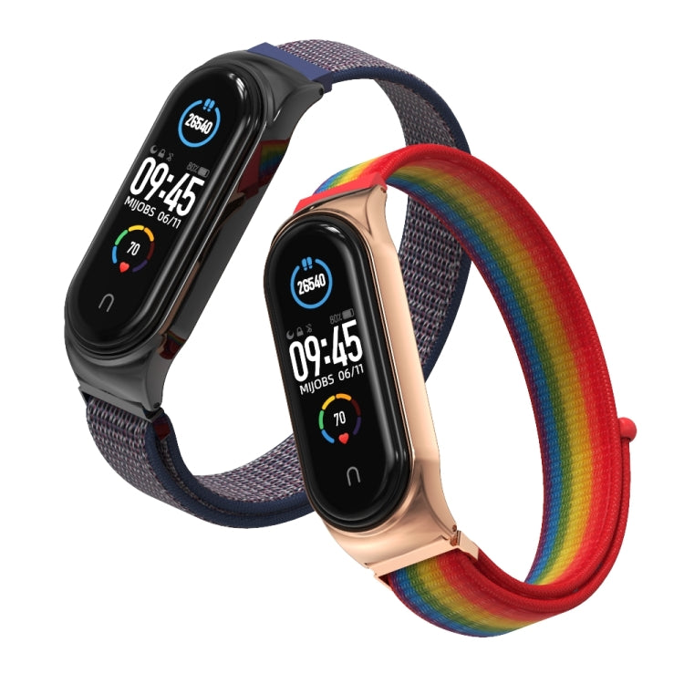 For Xiaomi Mi Band 6 / 5 / 4 / 3 Mijobs CS Breathable Nylon Watch Band(Black Red) - free shipping - PMC TechLife - Order now!
