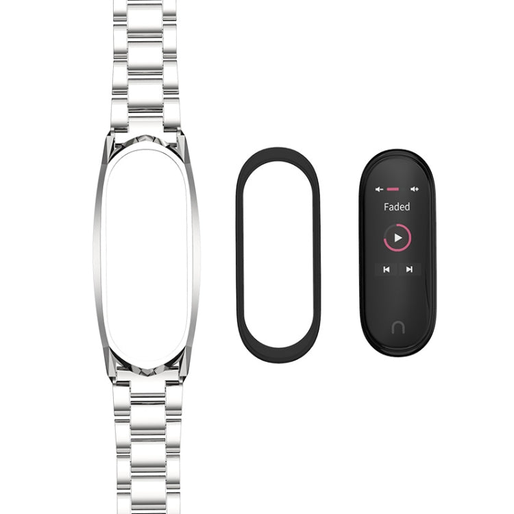 For Xiaomi Mi Band 6 / 5 / 4 / 3 Mijobs Three Beads Metal GT Stainless Steel Watch Band(Purple) - free shipping - PMC TechLife - Order now!