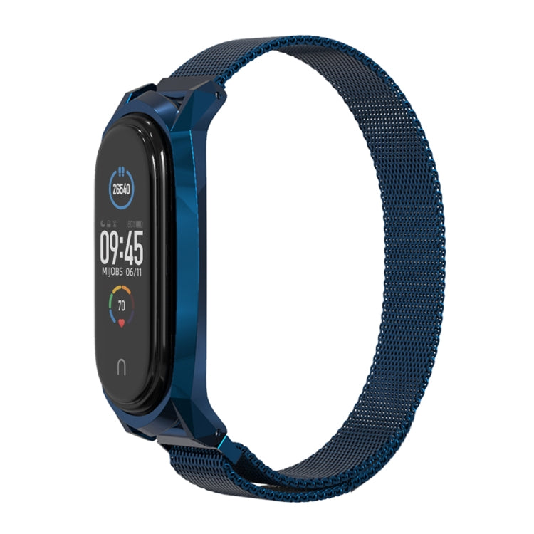 For Xiaomi Mi Band 6 / 5 / 4 / 3 Mijobs Milan Magnetic GT Stainless Steel Watch Band(Blue) - Watch Bands by MIJOBS | Online Shopping South Africa | PMC TechLife | Buy Now Pay Later Mobicred