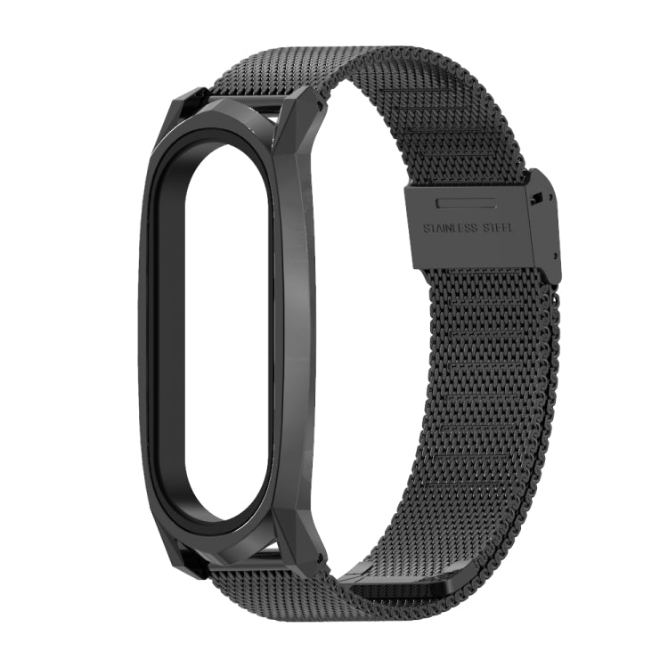 For Xiaomi Mi Band 6 / 5 / 4 / 3 Mijobs Milan Buckle GT Metal Stainless Steel Watch Band(Black) - Watch Bands by MIJOBS | Online Shopping South Africa | PMC TechLife | Buy Now Pay Later Mobicred