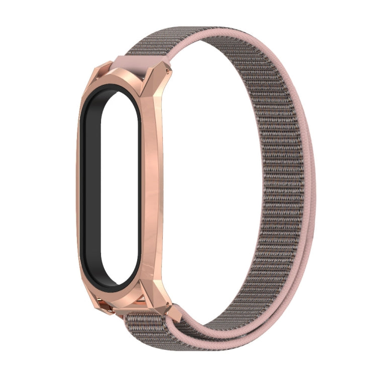 For Xiaomi Mi Band 6 / 5 / 4 / 3 Mijobs GT Nylon Loop Watch Band(Pink Sand Rose Gold) - Watch Bands by MIJOBS | Online Shopping South Africa | PMC TechLife | Buy Now Pay Later Mobicred