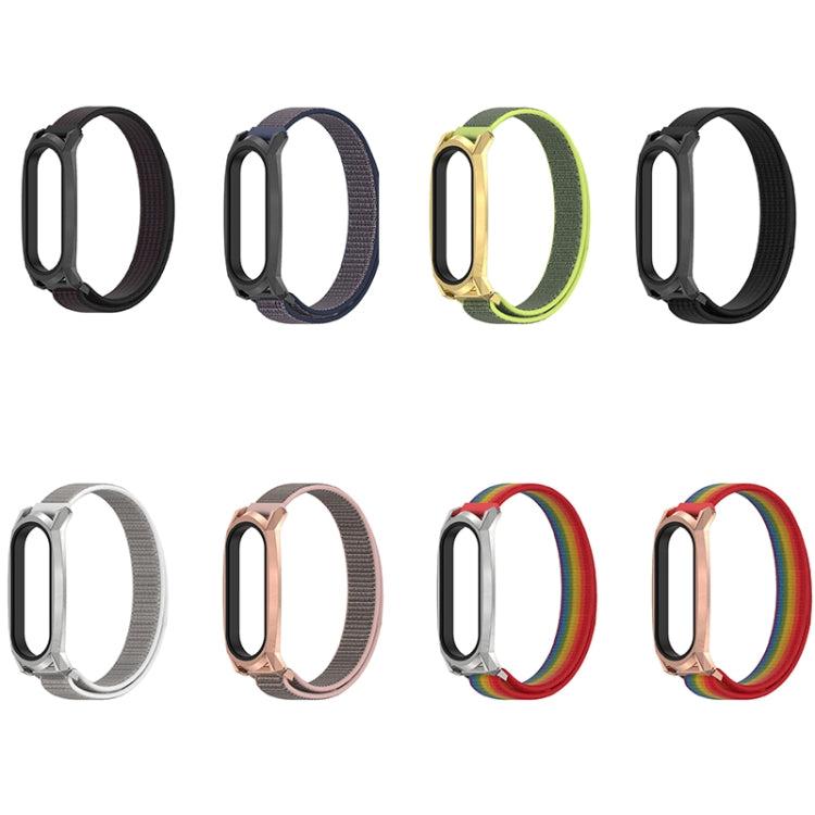 For Xiaomi Mi Band 6 / 5 / 4 / 3 Mijobs GT Nylon Loop Watch Band(Pink Sand Rose Gold) - Watch Bands by MIJOBS | Online Shopping South Africa | PMC TechLife | Buy Now Pay Later Mobicred