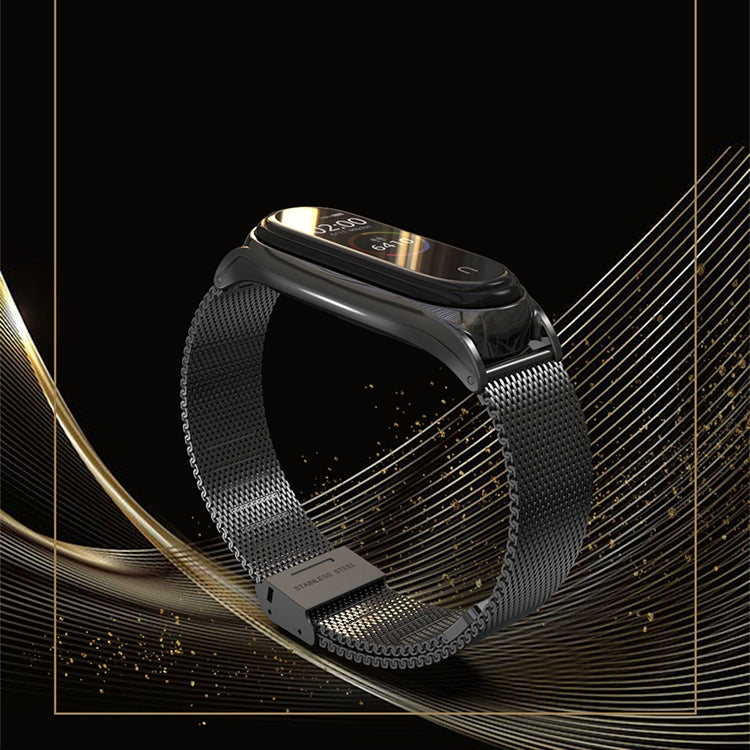 For Xiaomi Mi Band 6 / 5 / 4 / 3 Mijobs Milan Buckle Plus Stainless Steel Watch Band(Rose Gold) - Watch Bands by MIJOBS | Online Shopping South Africa | PMC TechLife | Buy Now Pay Later Mobicred