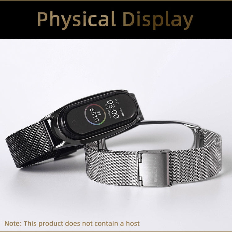 For Xiaomi Mi Band 6 / 5 / 4 / 3 Mijobs Milan Buckle Plus Stainless Steel Watch Band(Purple) - Watch Bands by MIJOBS | Online Shopping South Africa | PMC TechLife | Buy Now Pay Later Mobicred