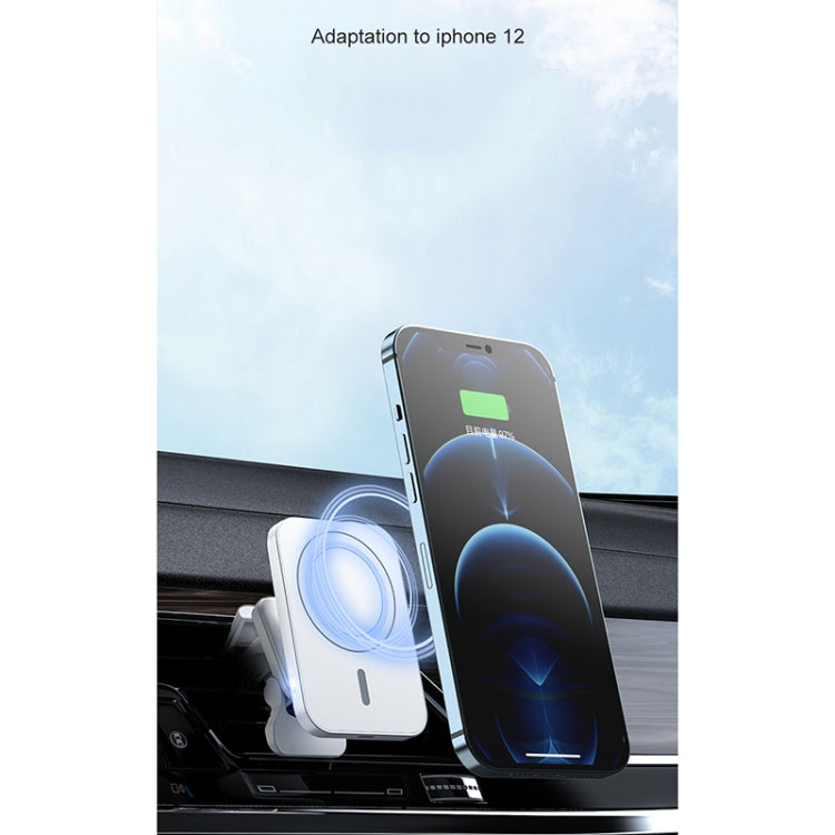 adj-987 15W Magsafe Magnetic Car Air Outlet Wireless Charger with LED Indicator(Black) - Wireless Charger Holders by PMC TechLife | Online Shopping South Africa | PMC TechLife