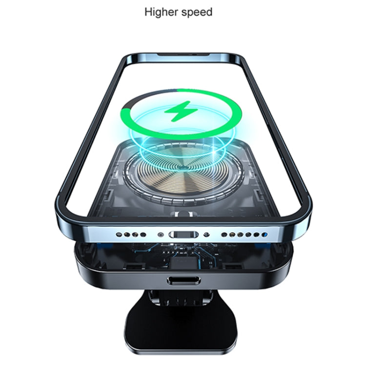 adj-987 15W Magsafe Magnetic Car Air Outlet Wireless Charger with LED Indicator(White) - Wireless Charger Holders by PMC TechLife | Online Shopping South Africa | PMC TechLife