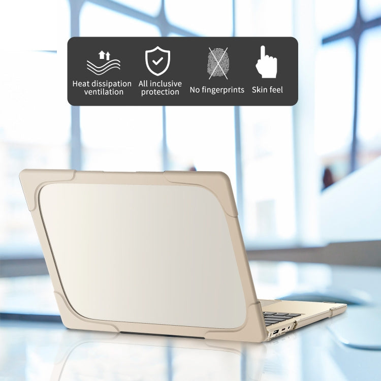 For Microsoft Surface Laptop 3 / 4 13.5 inch 1868 / 1951 Steel TPU + PC Two-color Anti-fall Laptop Protective Case(Khaki) - free shipping - PMC TechLife - Order now!