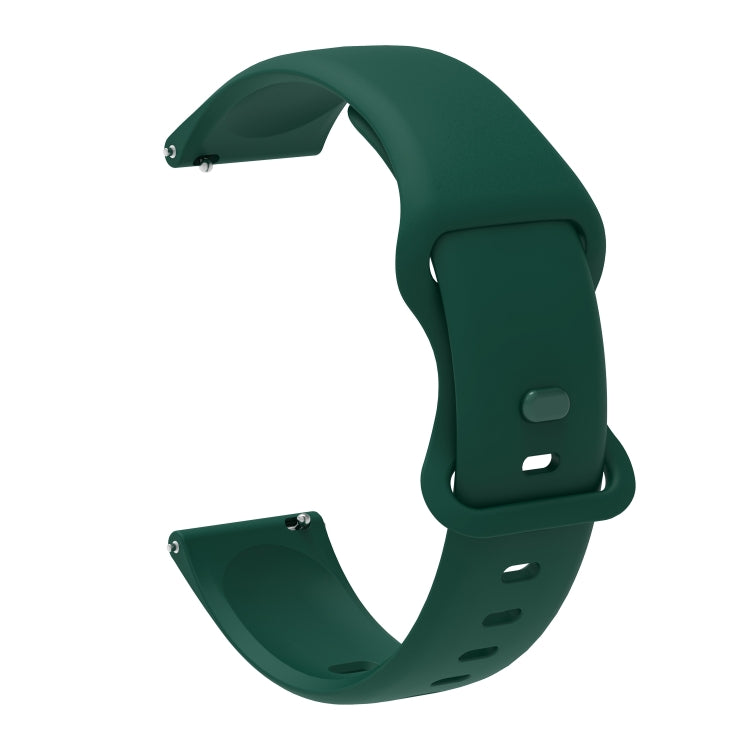 20mm For Amazfit GTS4 / GTS4 mini / GTS3 Universal Inner Back Buckle Perforation Silicone Watch Band(Army Green) - Watch Bands by MIJOBS | Online Shopping South Africa | PMC TechLife | Buy Now Pay Later Mobicred